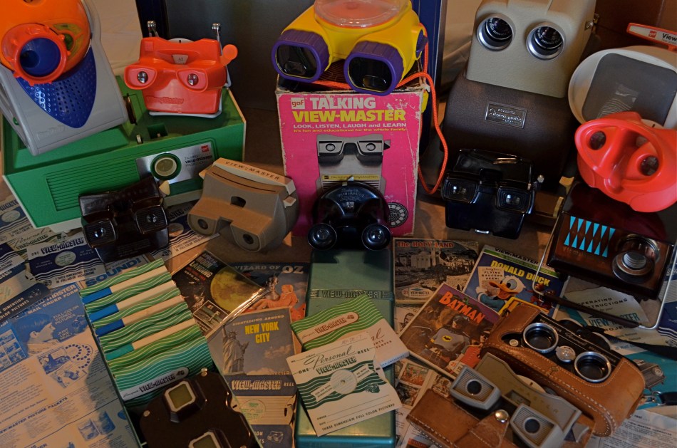 Class Picture: A small sampling of the massive product line from over sixty-four years of View-Master. 1/80 sec., f/5.6, ISO 640, 24mm.