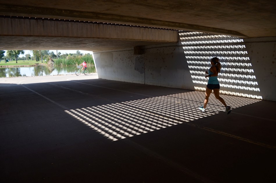 The jogger that saved my shot, albeit unwittingly. 