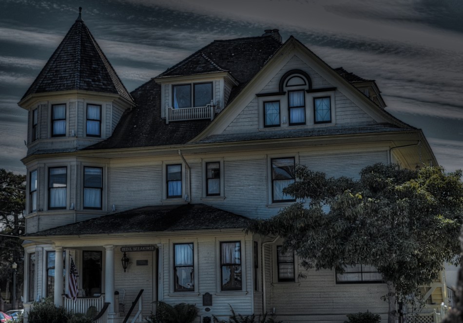 Having failed at making this house charming, I then went on to fail at making it sinister and forbidding. 