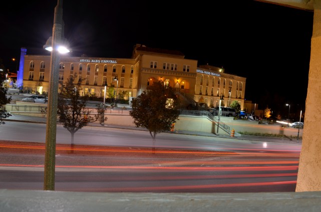 Same subject, almost same time of night, time-exposed on a tripod. 8 sec., f/13, 18mm, ISO 100.