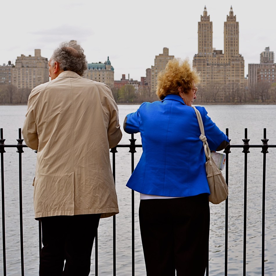 Two people, two towers. Do you visually need anything else in this image? 