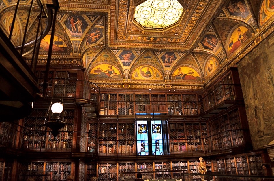 A little light reading for your friendly neighborhood billionaire. Inside the Morgan Library in NYC.
