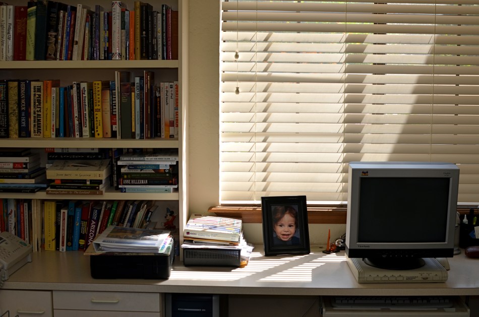 The interior isn't floodlit, but it does seem to borrow some detail from the window.