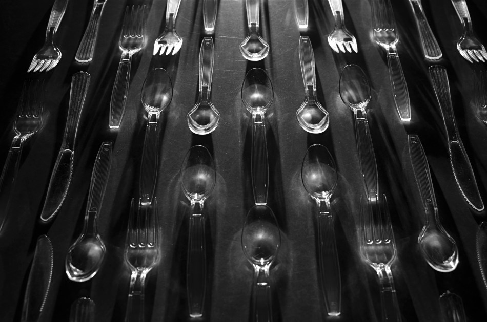 Le Regiment Plastique. Lit from the top of the composition. 5 seconds, f/5.6, ISO 100, 35mm.