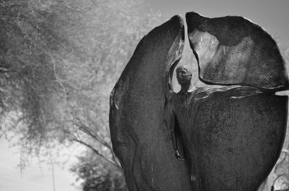 In war, is this an angel of mercy or a wraith of wrath?