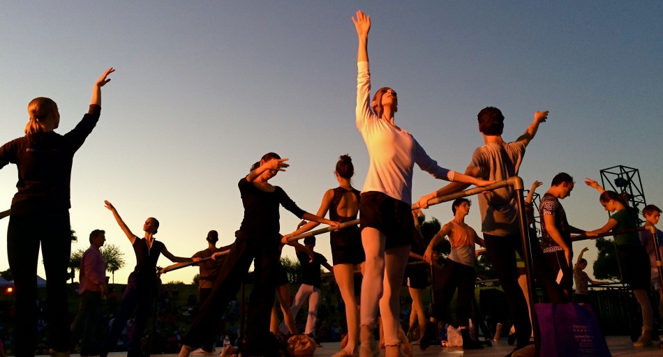 Positions, Please, 2014. One light source, courtesy of a light tech rehearsing with the rehearsers. 