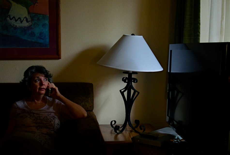 One lady, one source of light, one shot: 1/40 sec., f/1.8, ISO 640, 35mm.