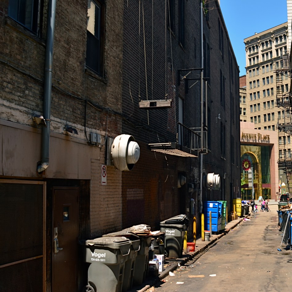 Instead of two leading lines heading for the building at the back, let's try just one.