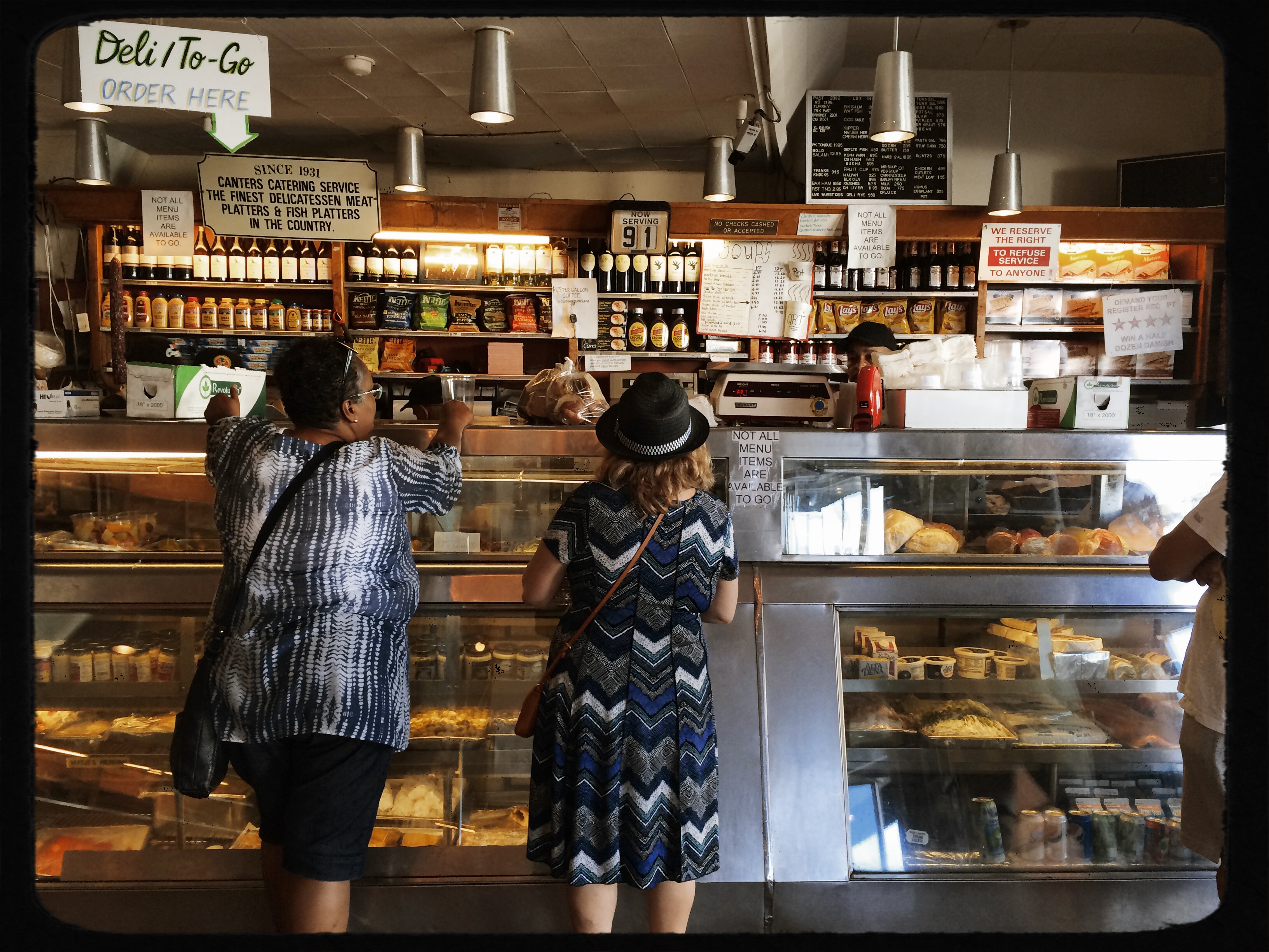 Carry-Out At Canters, 2015. One generous hunk of window light can be all you need, even on a cel phone.