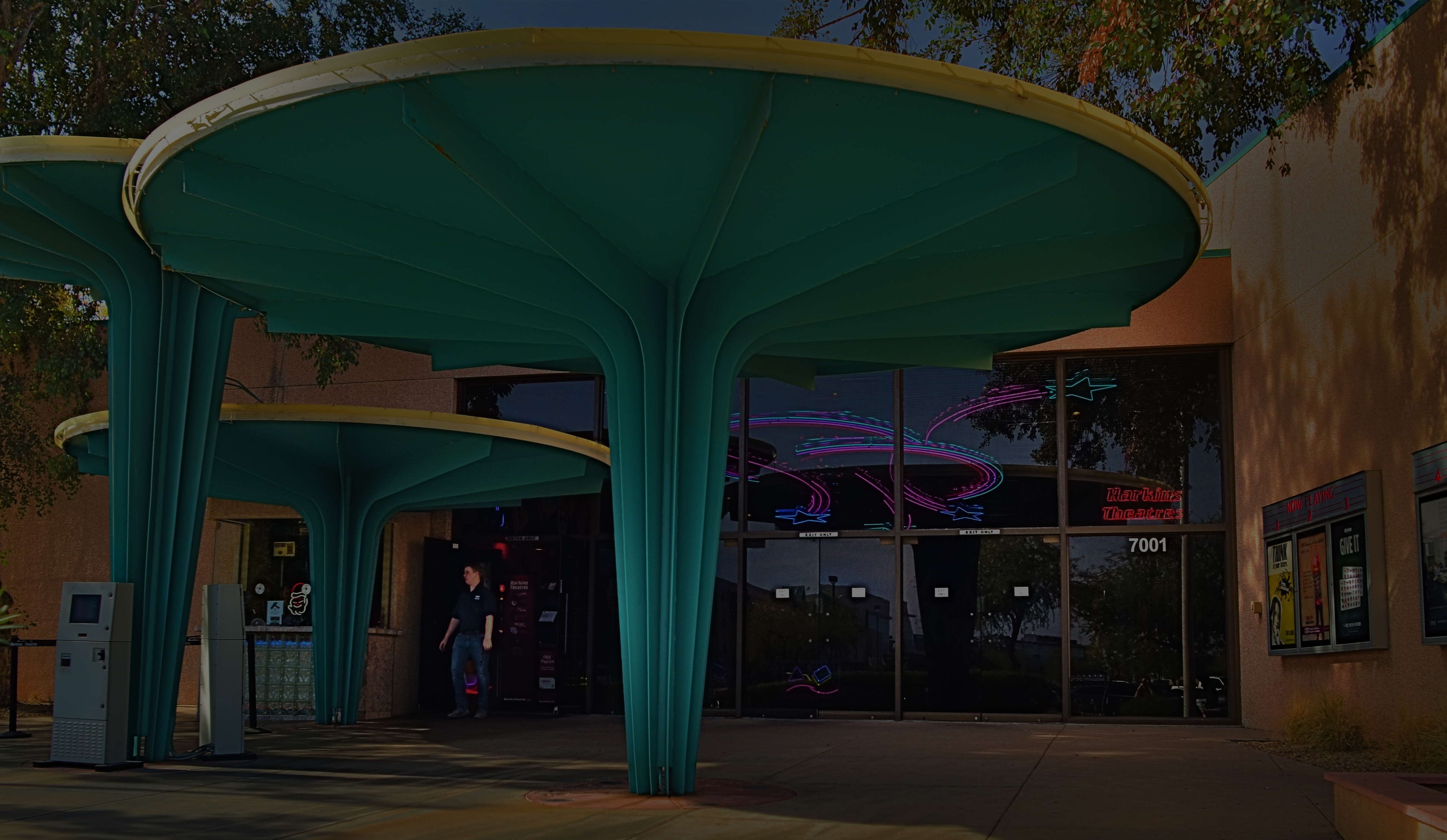 Scottsdale, Arizona's gorgeous little art-house complex, the Camelview Theatre, on the afternoon of its final day, December 10, 2015.