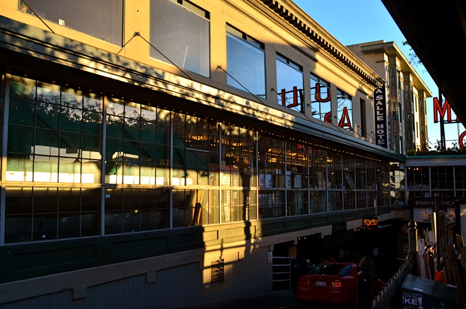 The market sign is still "there" in a sense that is known to the average viewer, but now it really is part of a marketplace.