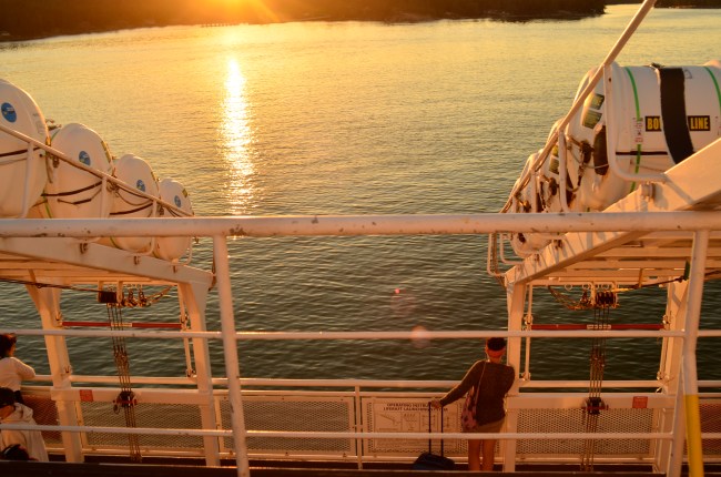 Warmer than reality: A sunset processed through Nikon's in-camera "shade" white balance setting.