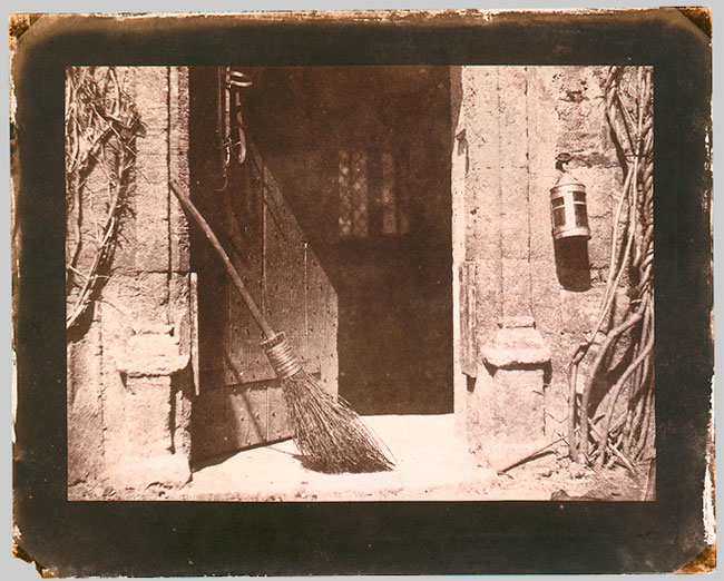 The Open Door (1842) An example of a print from Talbot's "salted paper" negative process.