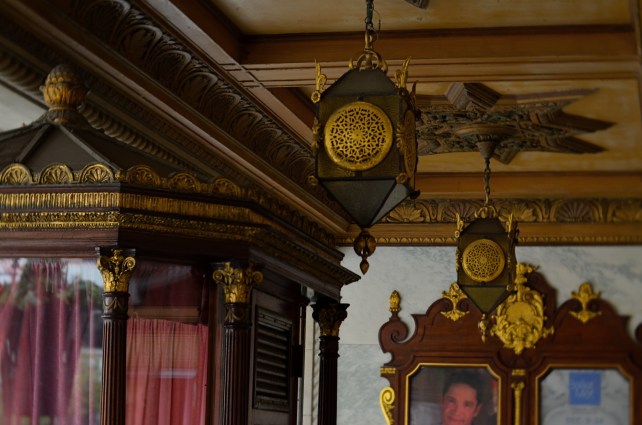 Nearly the same front to back distance, but with a slight diagonal.