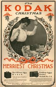 This 1900 magazine ad introduced the concept of the Kodak camera as the ideal gift. 